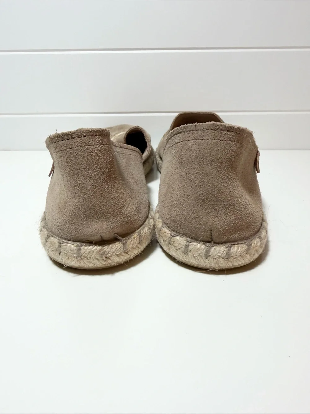 Verbenas Embroidered Taupe Floral Embroidered Women's Espadrilles suede size 41